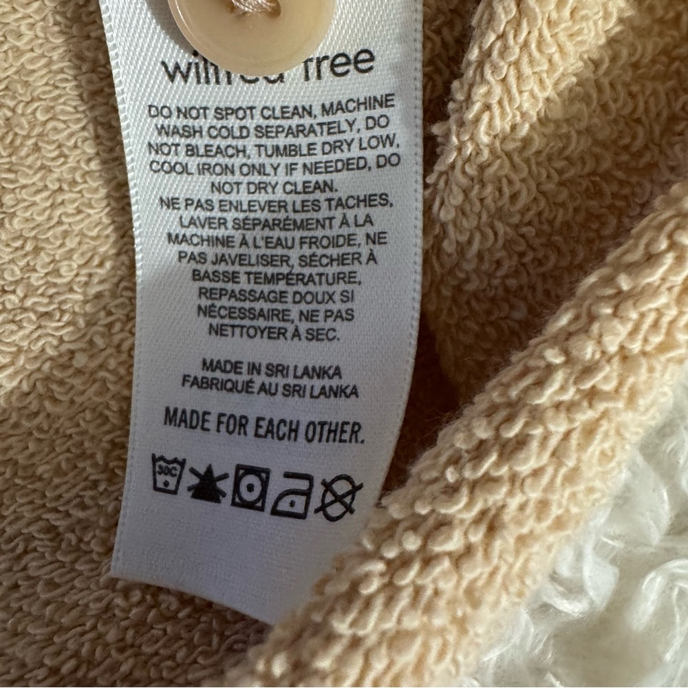 Wilfred Free Aritzia The Organic Cotton Shirt Jacket Shacket Beige Oversized XS - Picture 11 of 12